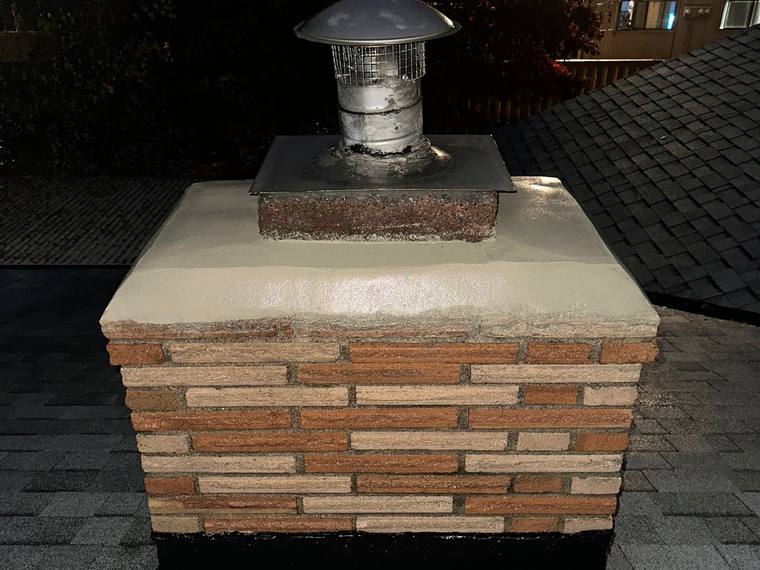 Brick chimney and liner repair project in Portland, Oregon.