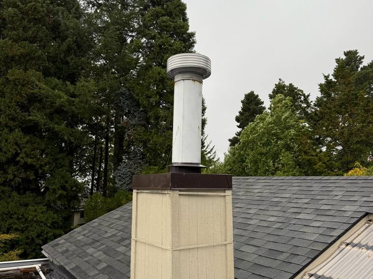 Chimney liner installation and masonry repairs on a Portland home.